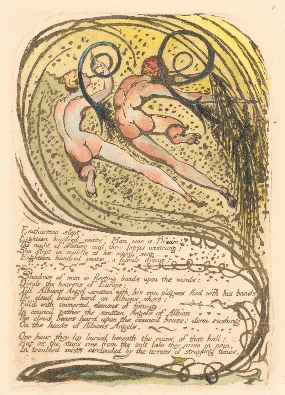 Europa. Eine Prophezeiung, Platte 10, Enitharmon schlief... (Bentley 12)