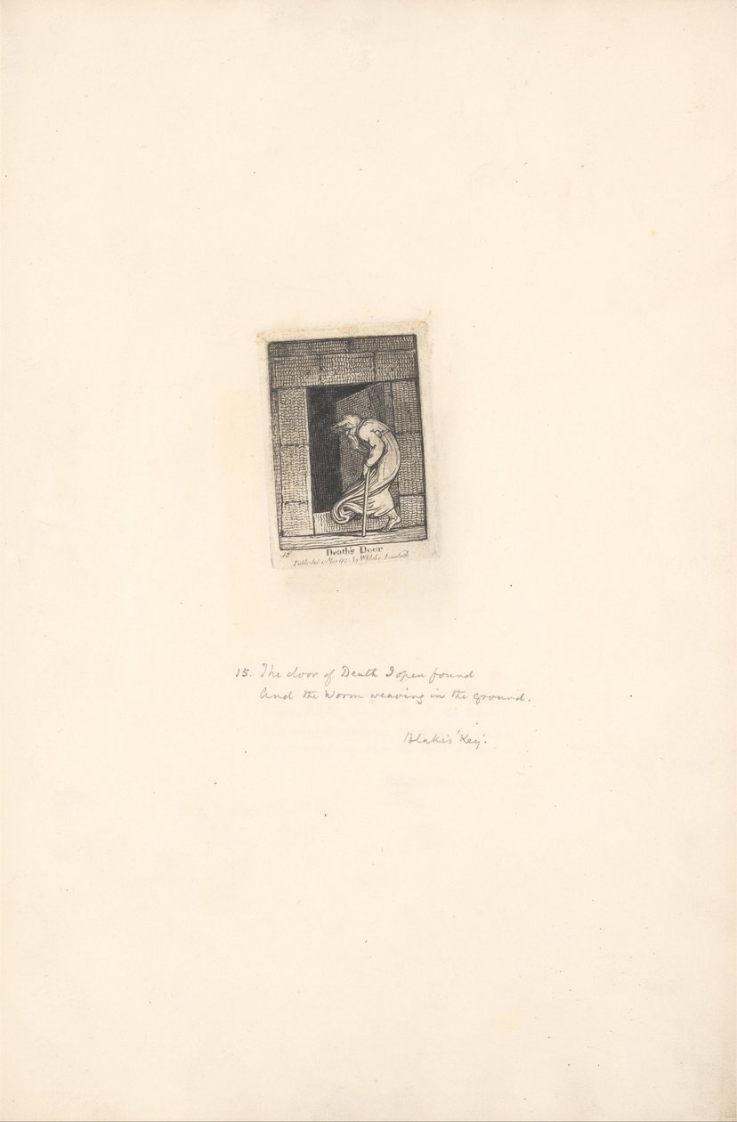 Für die Geschlechter. Die Tore des Paradieses, Tafel 17, Todestür von William Blake