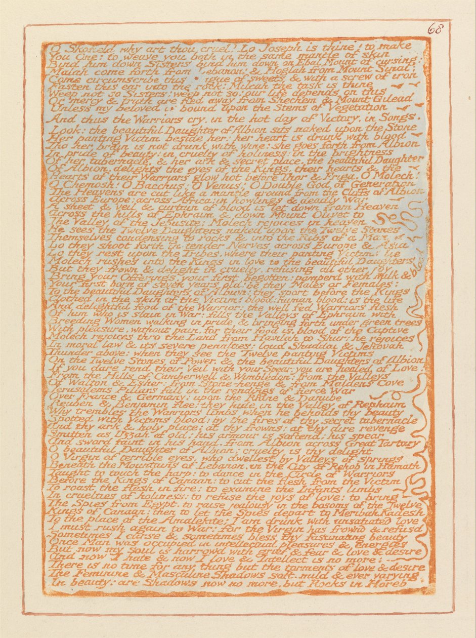 Jerusalem, Platte 68 von William Blake