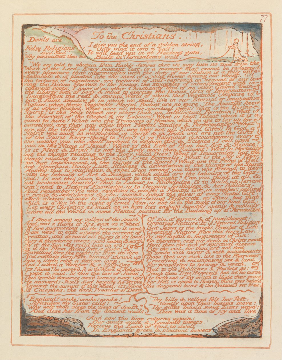 Jerusalem, Platte 77 von William Blake