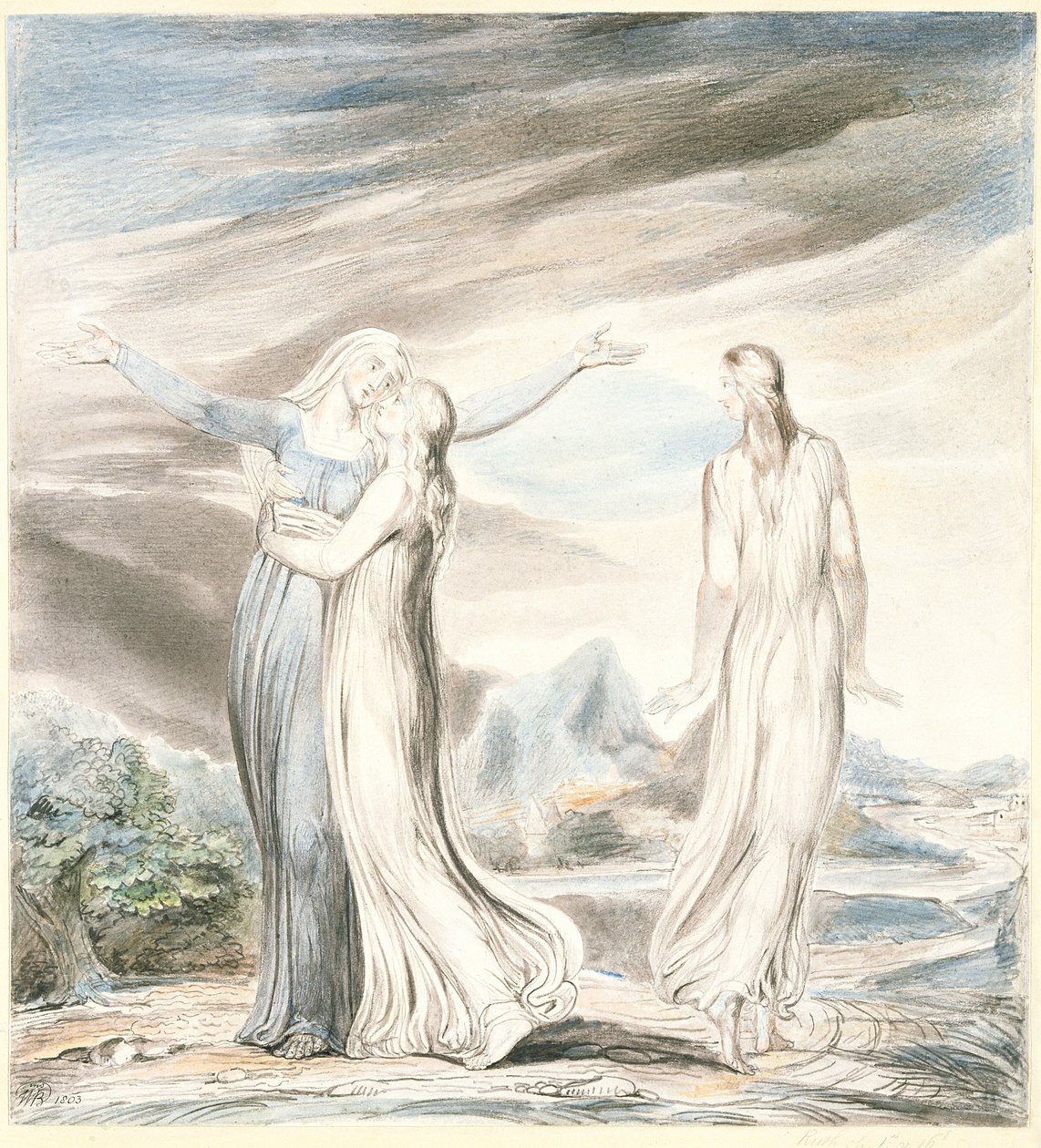Ruth die pflichtbewusste Schwiegertochter, 1803 von William Blake