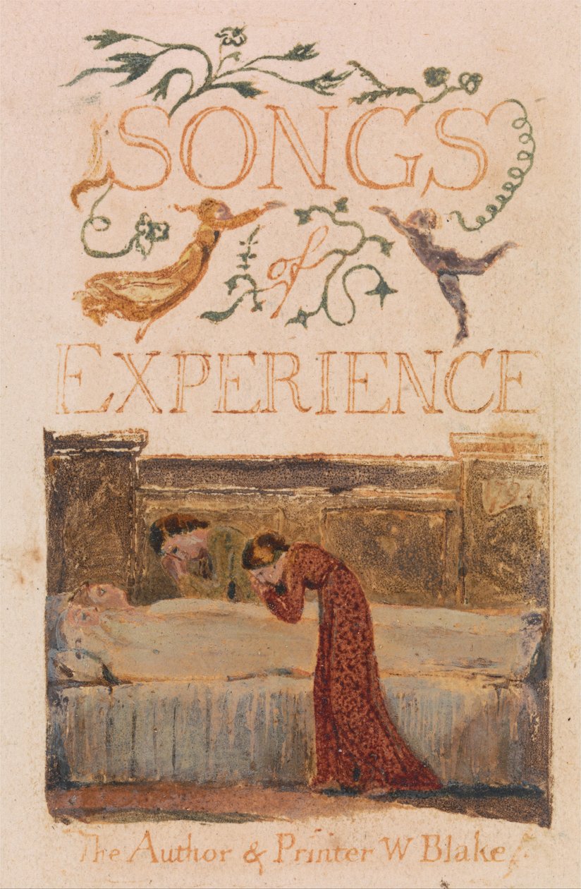 Lieder der Unschuld und der Erfahrung, Platte 33, Erfahrung Titelseite (Bentley 29) von William Blake