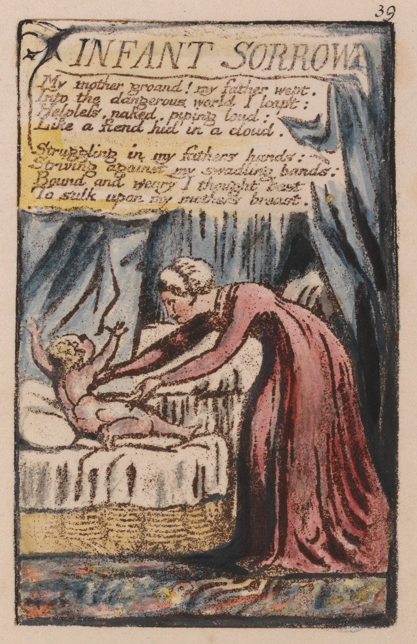 Lieder der Unschuld und der Erfahrung, Platte 39, Kindliche Trauer (Bentley 48) von William Blake