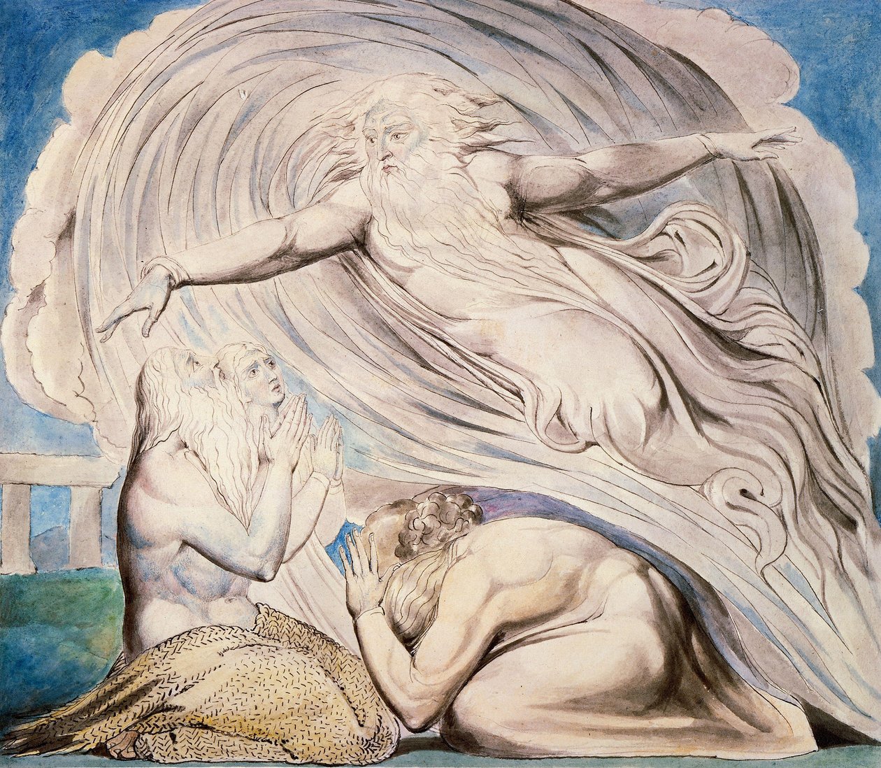 Der Herr antwortet Hiob aus dem Wirbelwind von William Blake