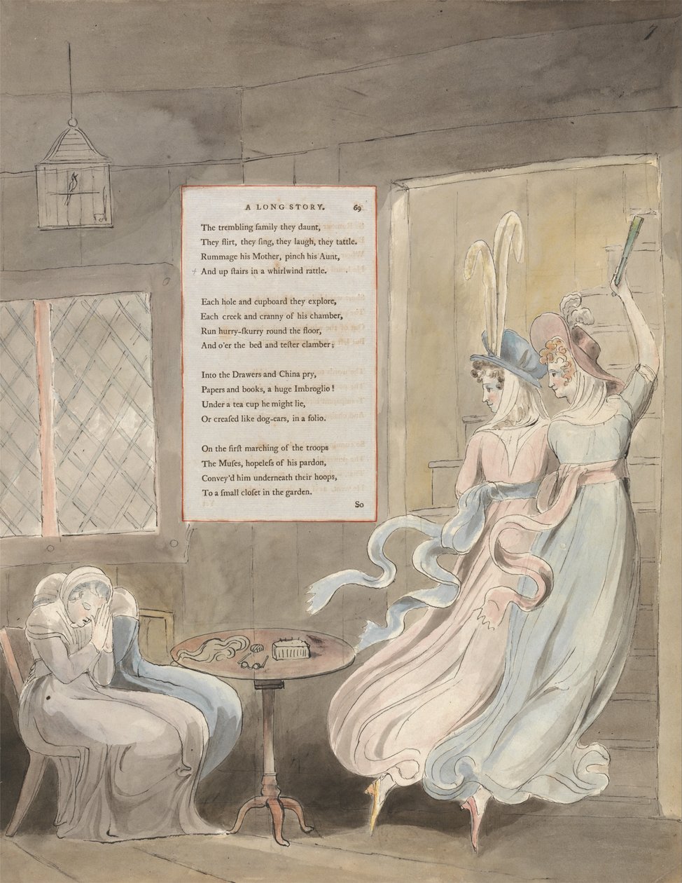 Die Gedichte von Thomas Gray, Design 29, Eine lange Geschichte von William Blake