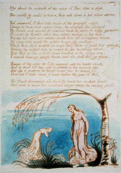 Warum sollte die Herrin..., Platte 4 aus Das Buch von Thel, 1789 von William Blake