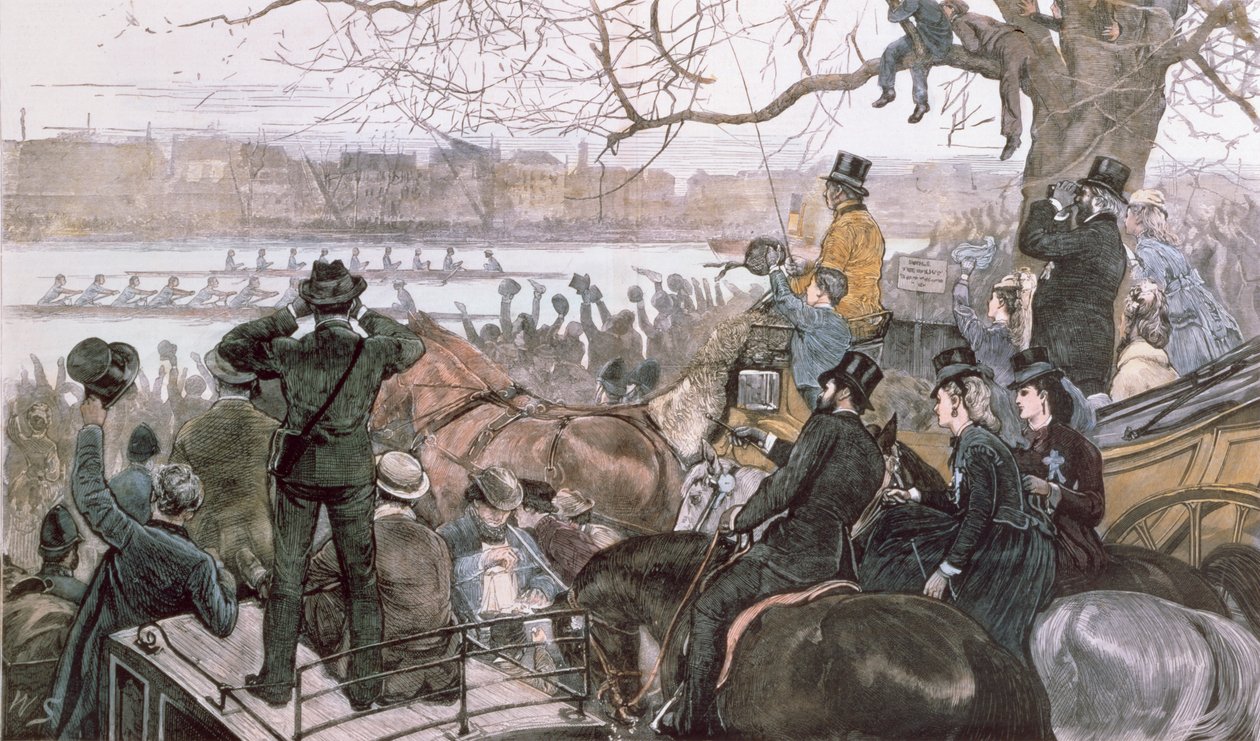 Das Oxford und Cambridge Bootsrennen, 1871 von William Crimea Simpson