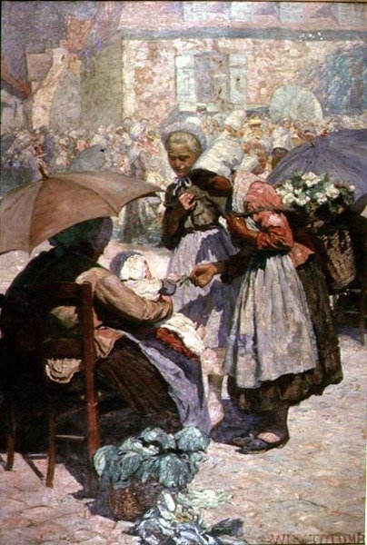 Markttag, Etaples von William Holt Yates Titcomb