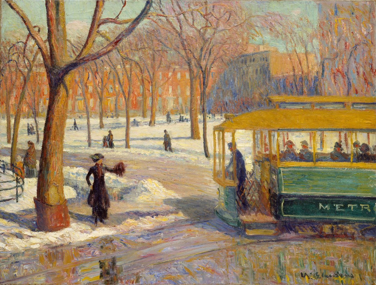 Das grüne Auto von William James Glackens