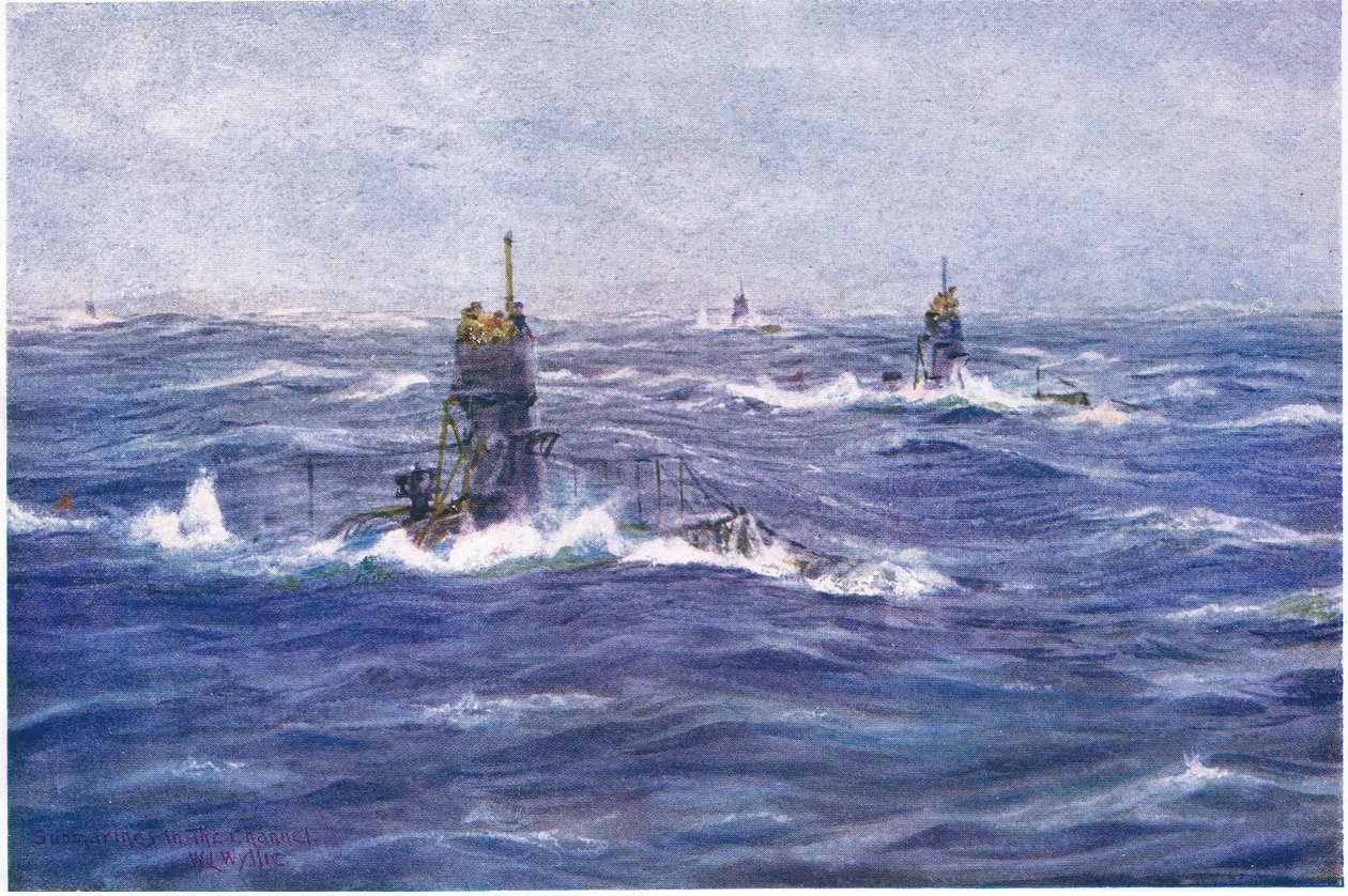 U-Boote im Kanal, 1915 von William Lionel Wyllie