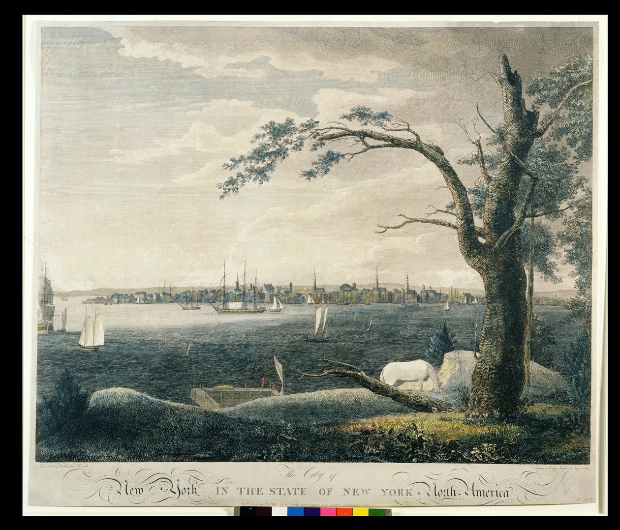 Die Stadt New York im Staat New York, 1803 von William Russell Birch
