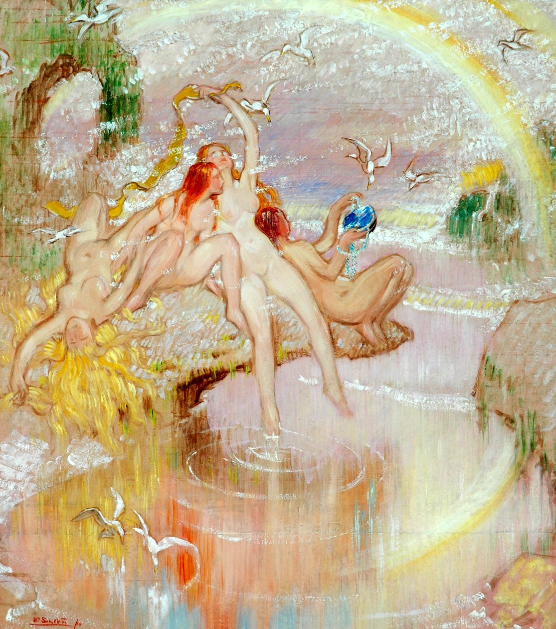 Romantische Idylle, 1920 von William Shackleton