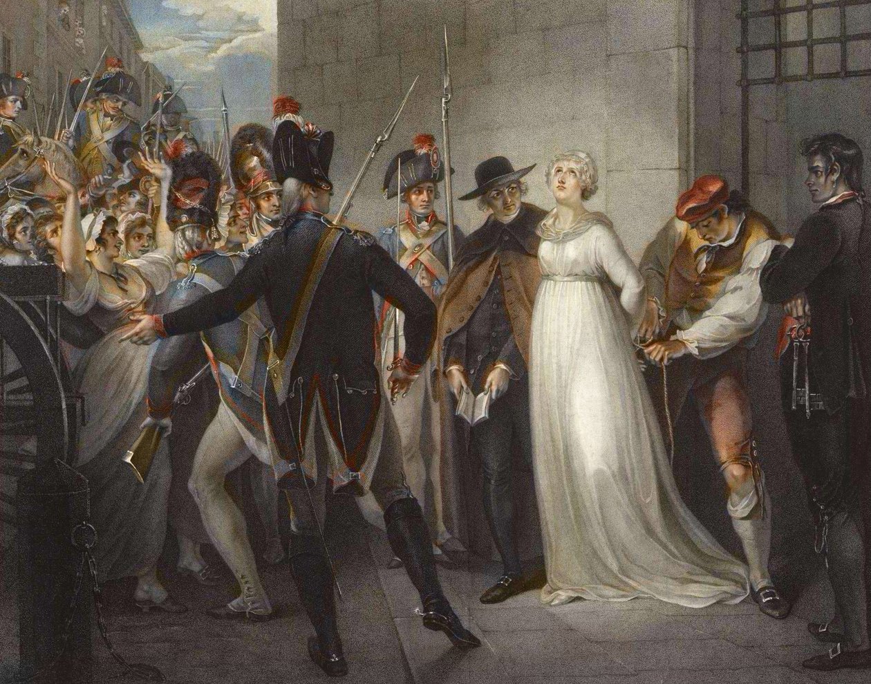 Marie-Antoinette verlässt die Conciergerie am 16. Oktober von William (after) Hamilton