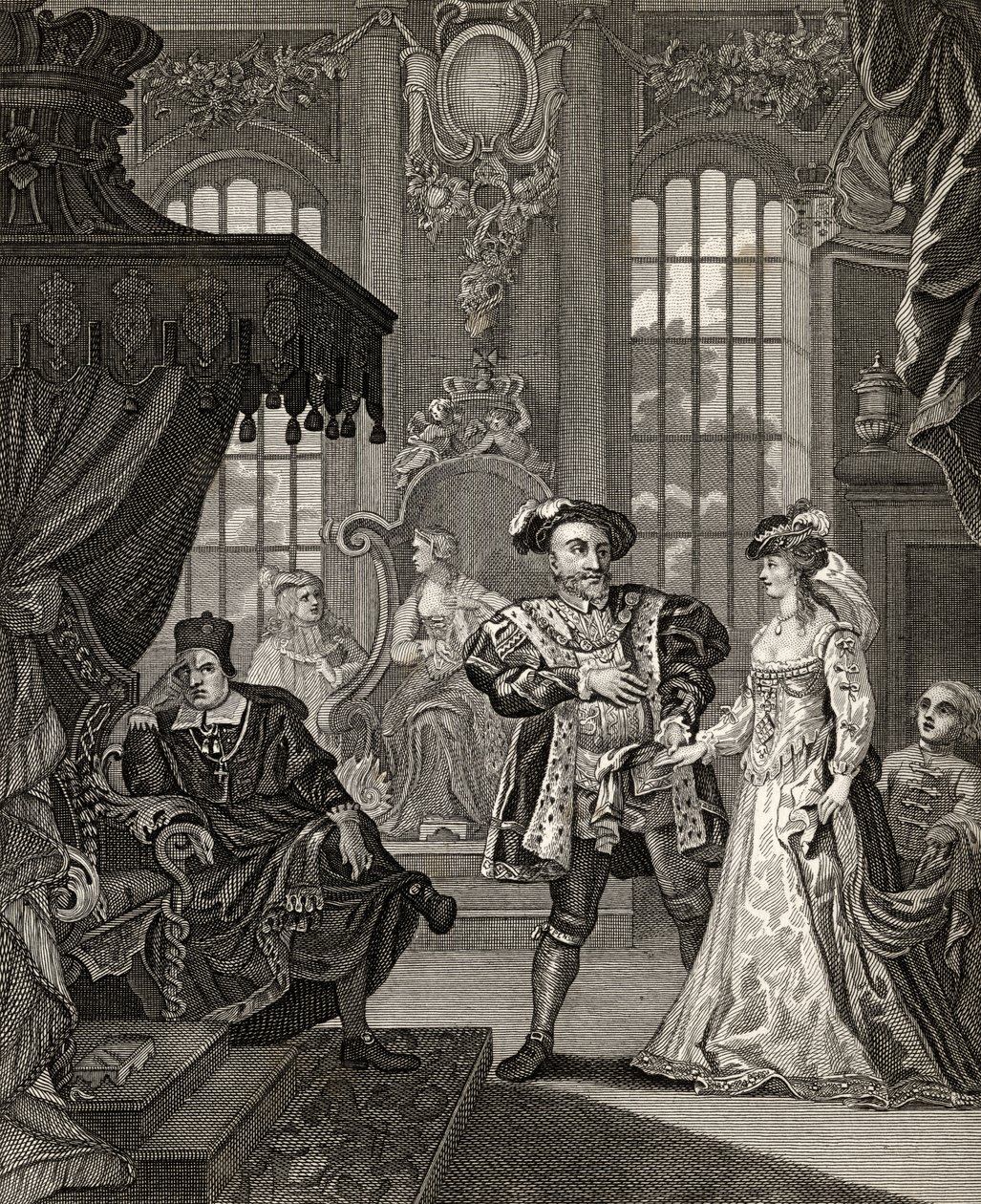 Heinrich VIII. und Anne Boleyn, graviert von T. Cooke, aus 