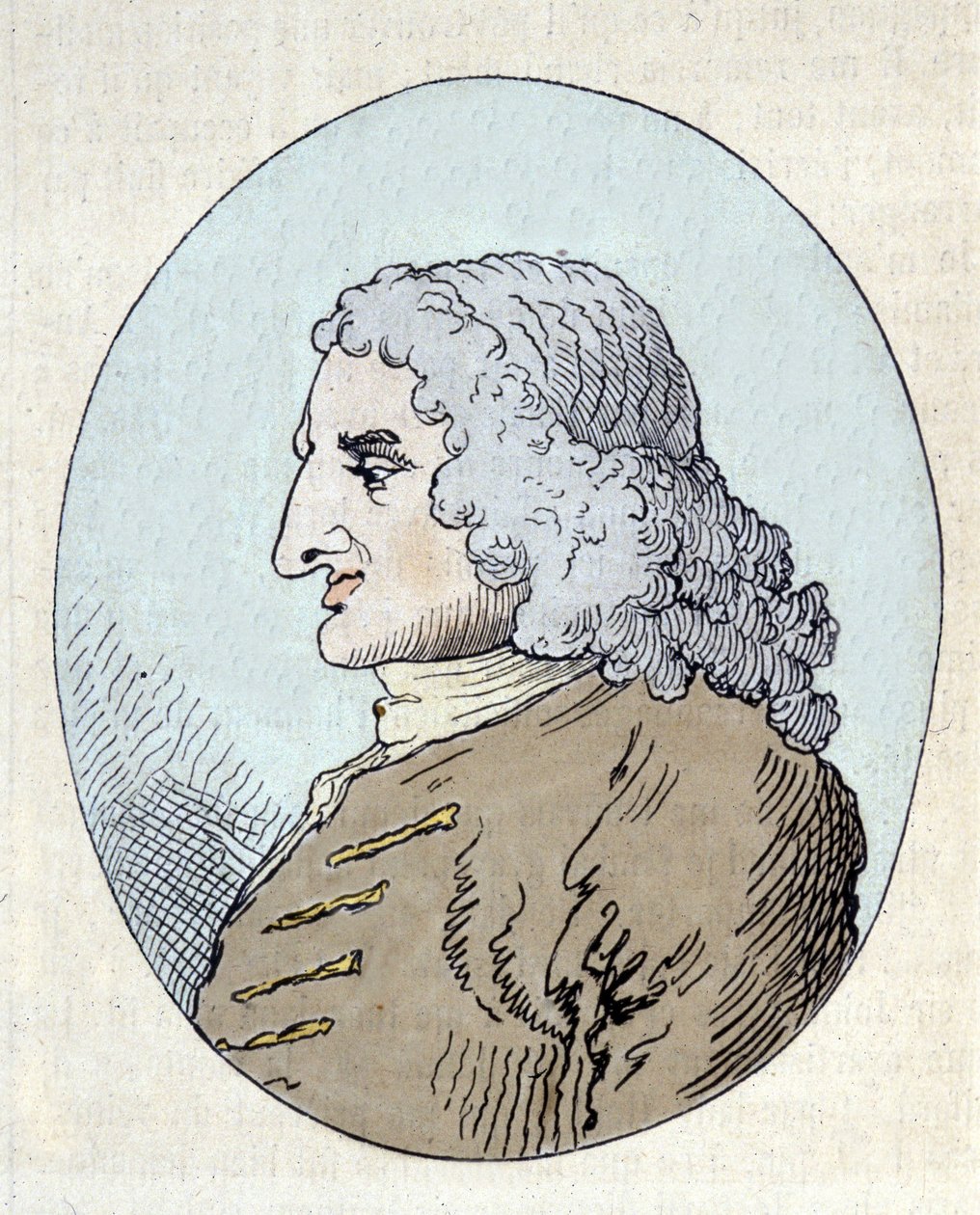 Porträt von Henry Fielding von William (after) Hogarth