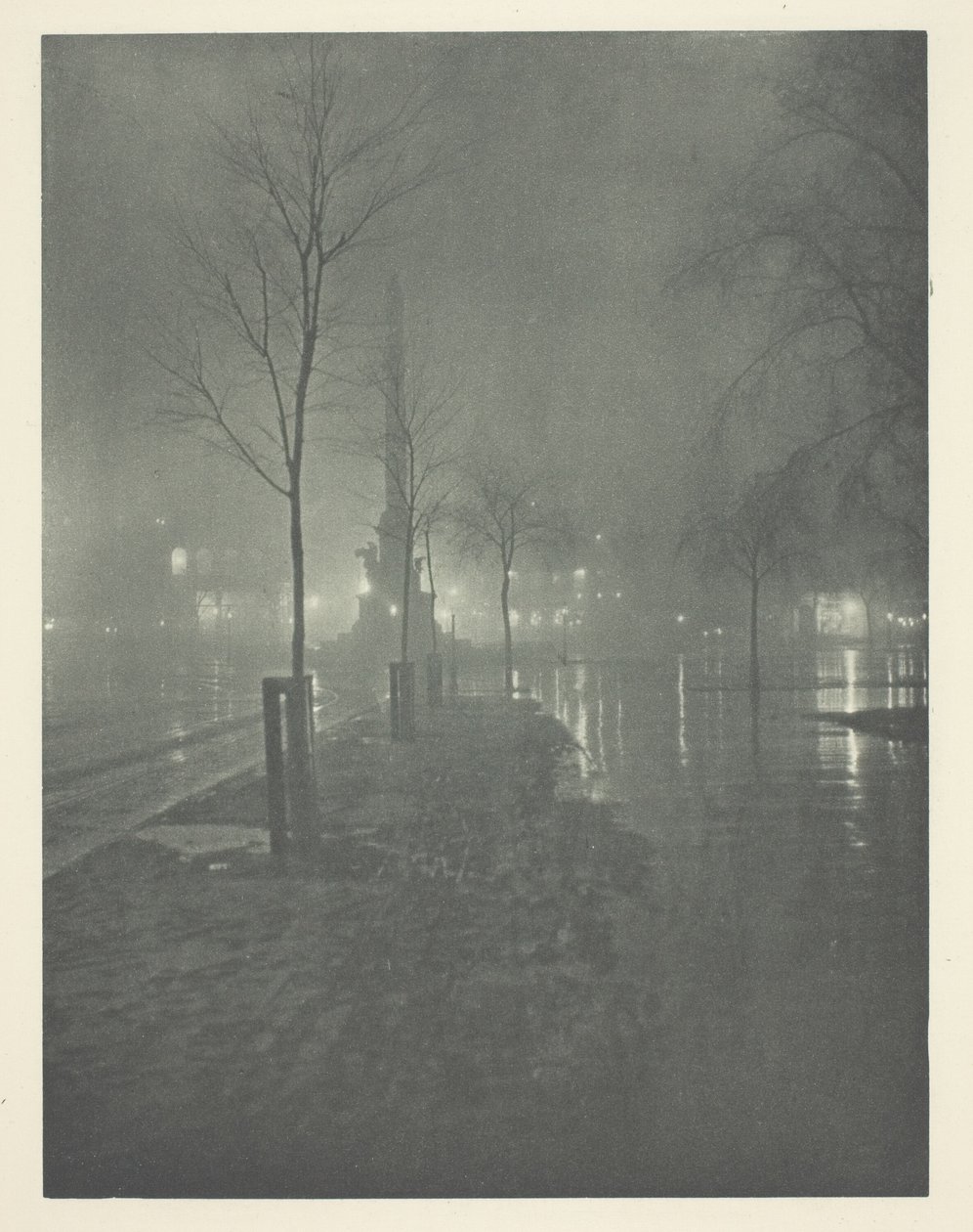 Nasse Nacht, Columbus Circle, New York von William A. Fraser