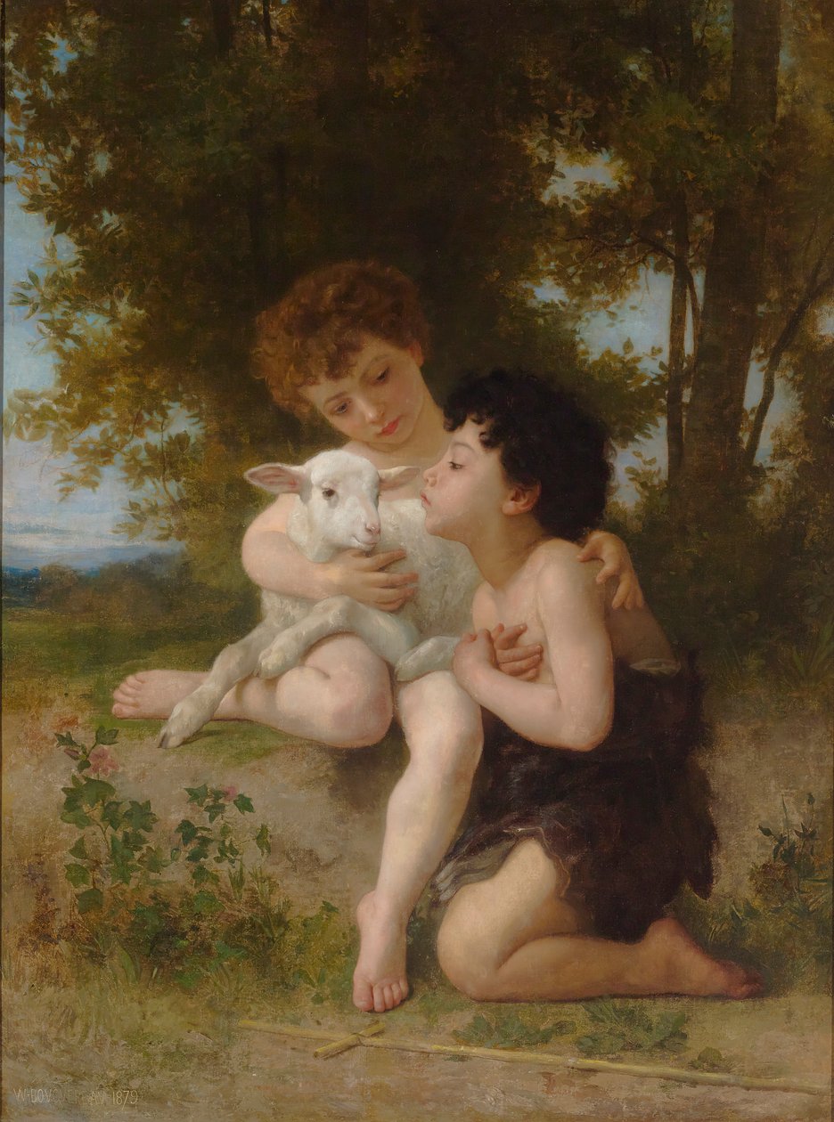 Kinder mit dem Lamm von William-Adolphe Bouguereau
