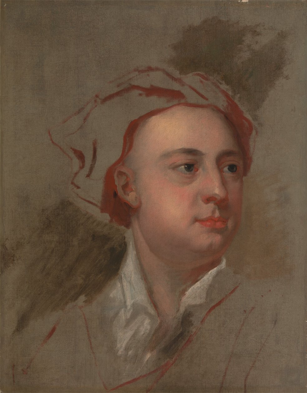 Ein unvollendetes Studium des Kopfes von James Thomson von William Aikman