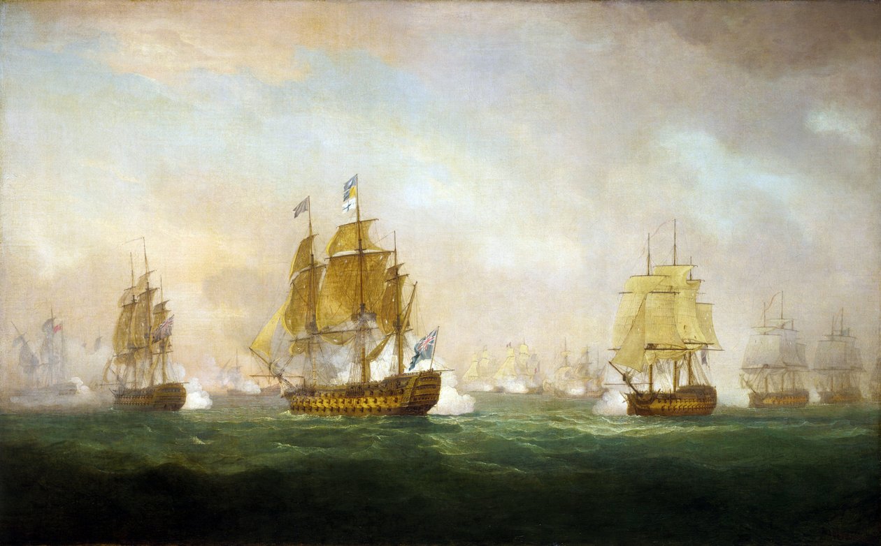 Schlacht von Kap Finisterre, frühes 19. Jahrhundert von William Anderson