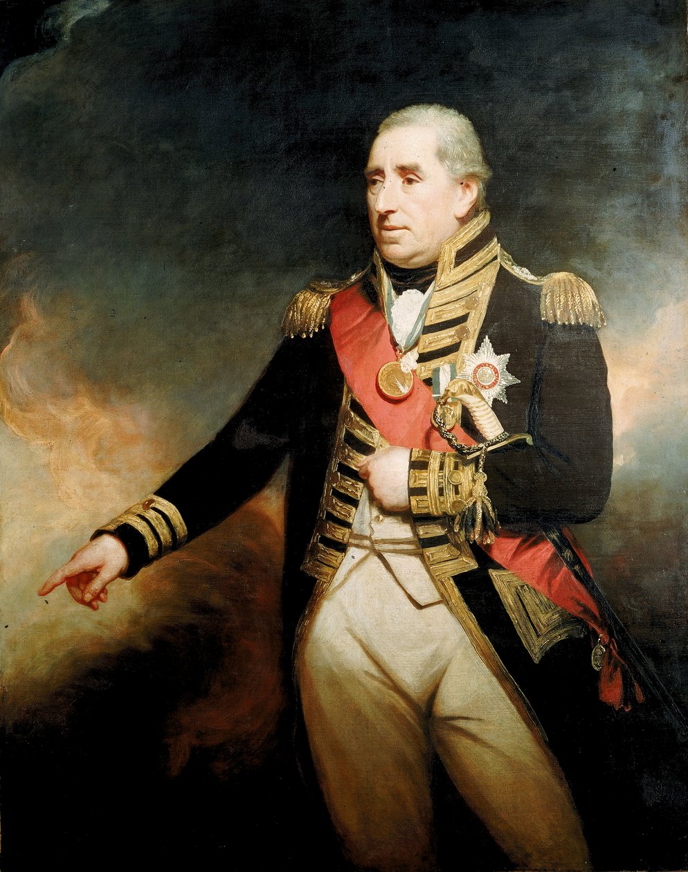 Admiral Sir John Thomas Duckworth (1748-1817), spätes 18. bis frühes 19. Jahrhundert von William Beechey