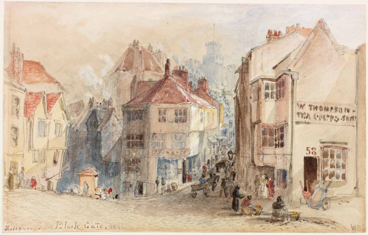 Eingang zum Black Gate, Newcastle von William Bell Scott