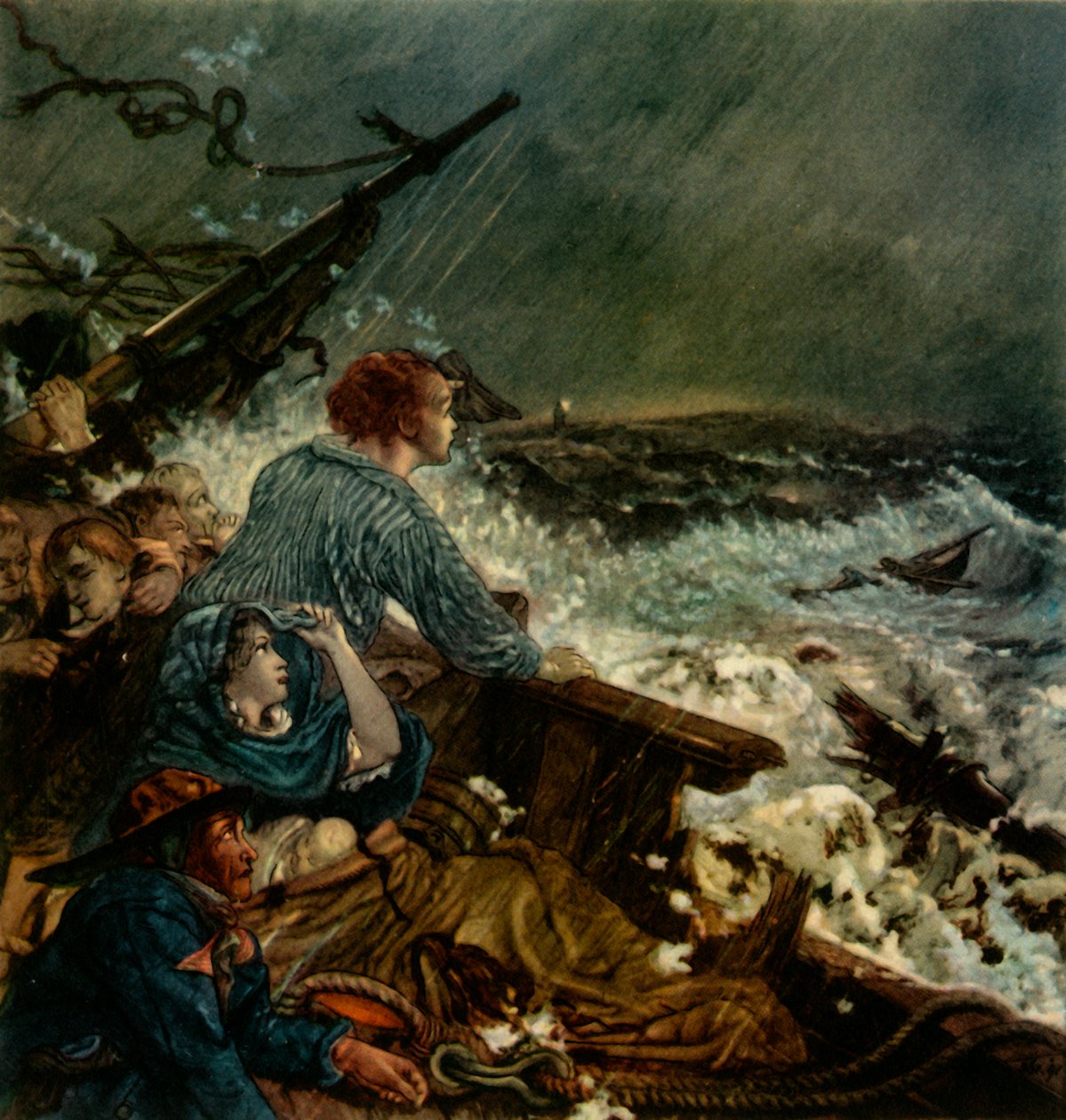 Grace Darling und ihr Vater retten die Schiffbrüchigen, 8. September 1838 von William Bell Scott