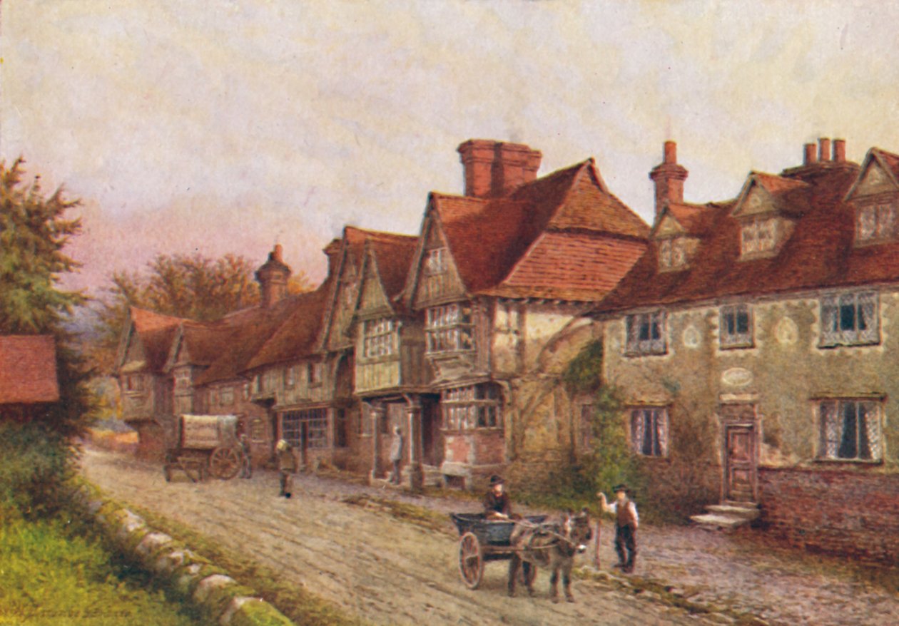 Chiddingstone von der Ecke des Kirchhofs, 1907 von William Biscombe Gardner