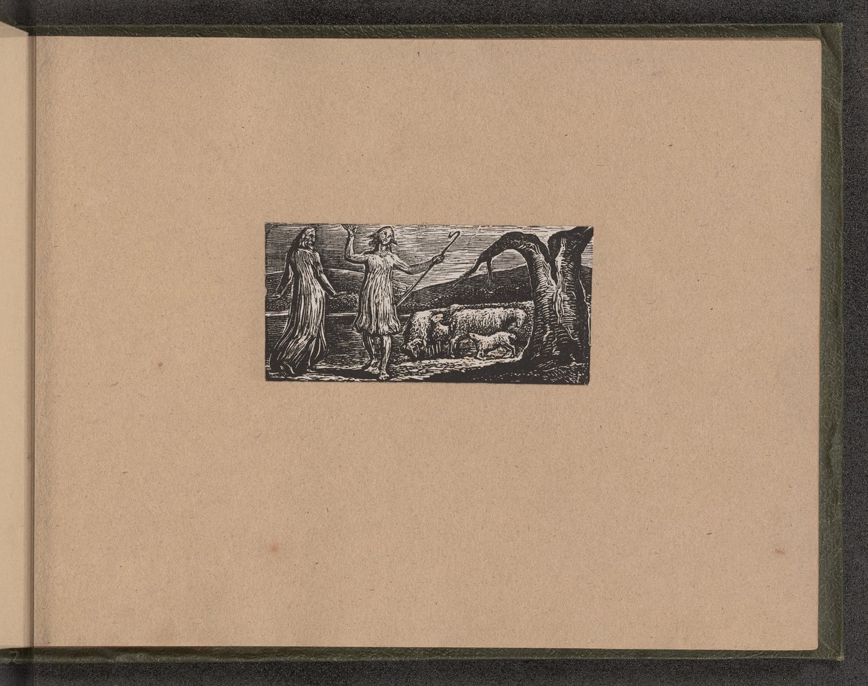 Colinet geht traurig fort von William Blake: Kunstdruck