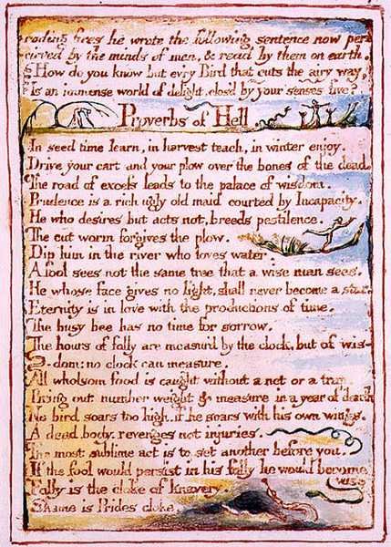 "Corroding fires he wrote the following...", Text aus 