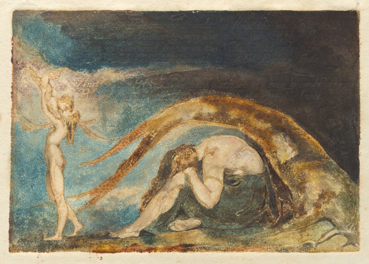 Traum von Thiralatha (aus „America“, gestrichene Platte d) von William Blake