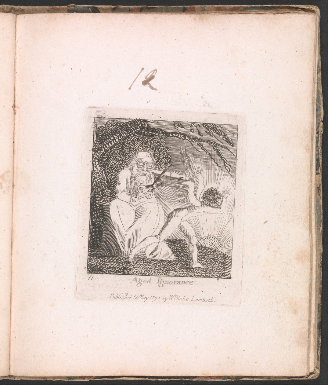 Für Kinder. Die Tore des Paradieses, Tafel 13, Alte Unwissenheit von William Blake