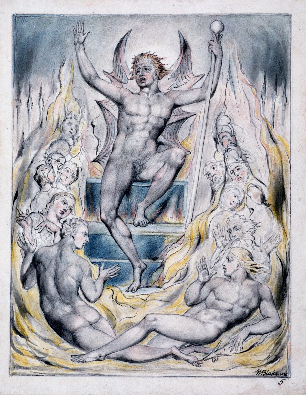 Satan spricht zu seinen Potentaten, Illustration aus 