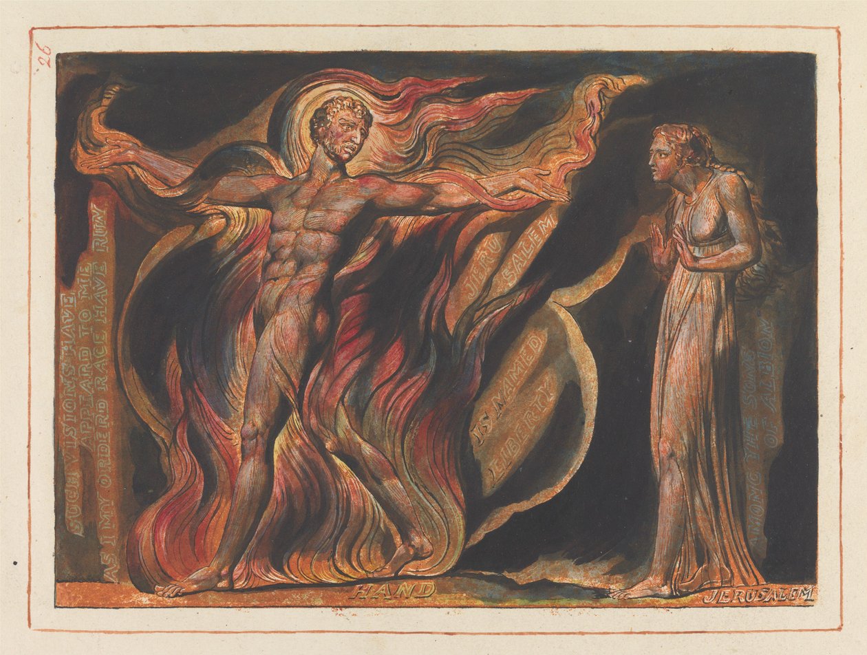 „Solche Visionen sind mir erschienen...“; Kapitel 2 Frontispiz (Tafel 26) von William Blake