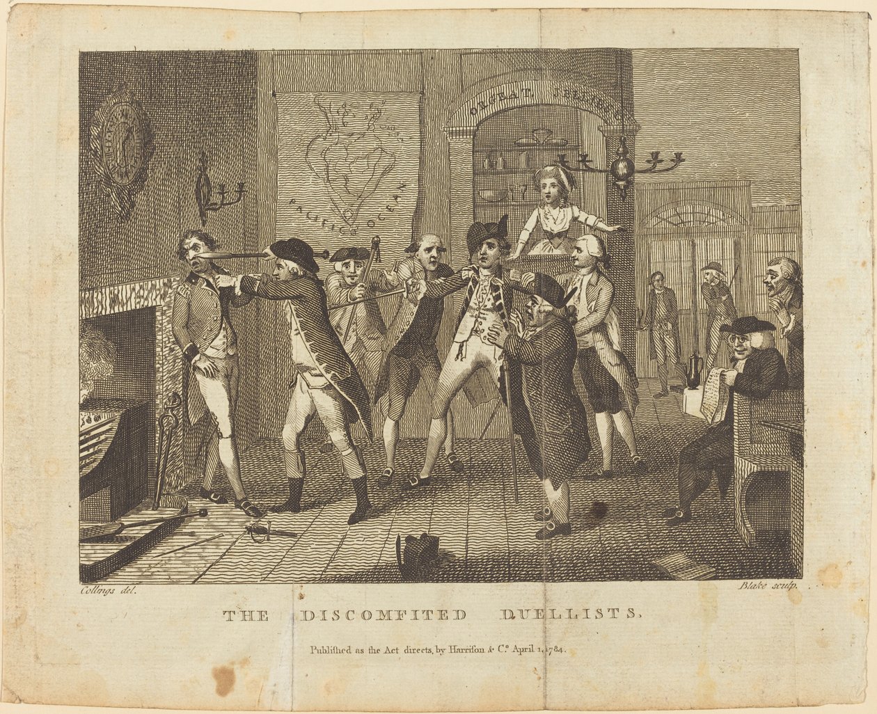 Die besiegten Duellanten, 1784 von William Blake