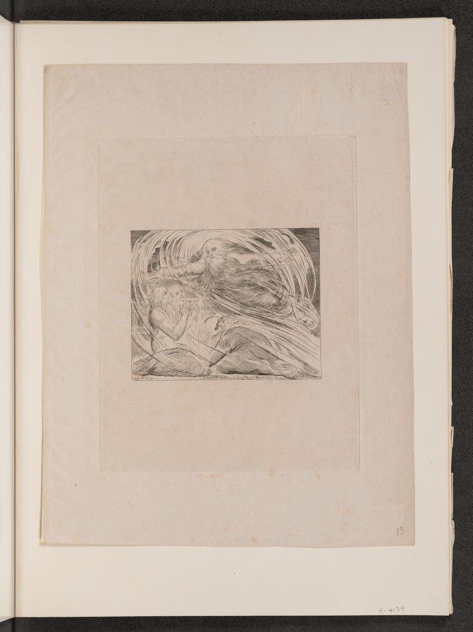 Der Herr antwortet Hiob aus dem Wirbelsturm von William Blake