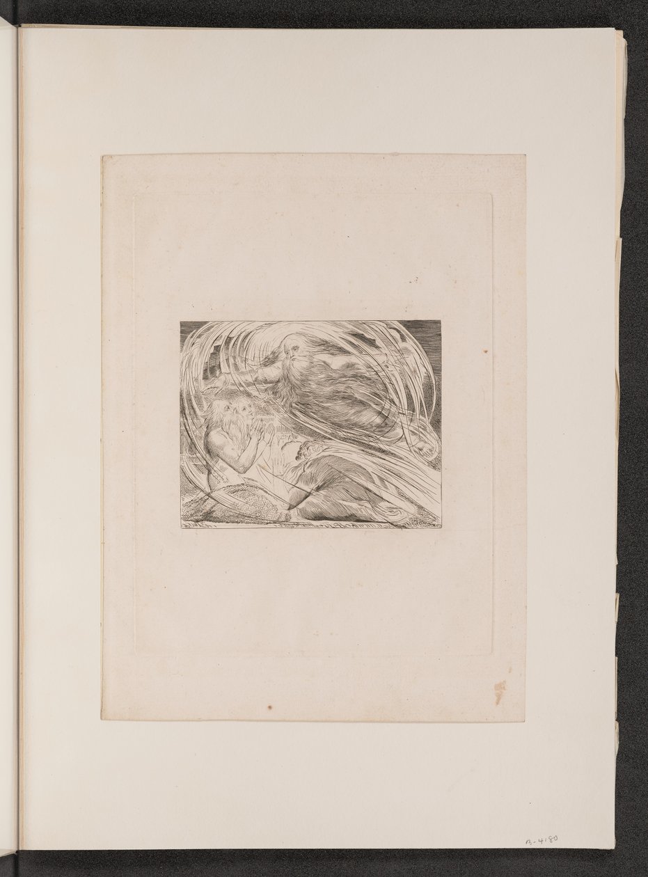 Der Herr antwortet Hiob aus dem Wirbelsturm von William Blake