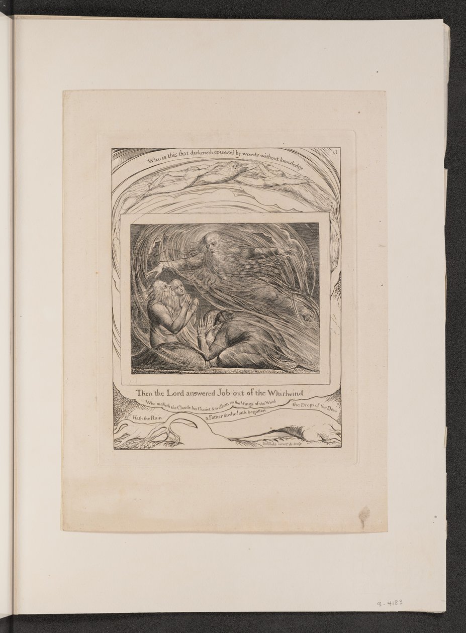 Der Herr antwortet Hiob aus dem Wirbelwind von William Blake