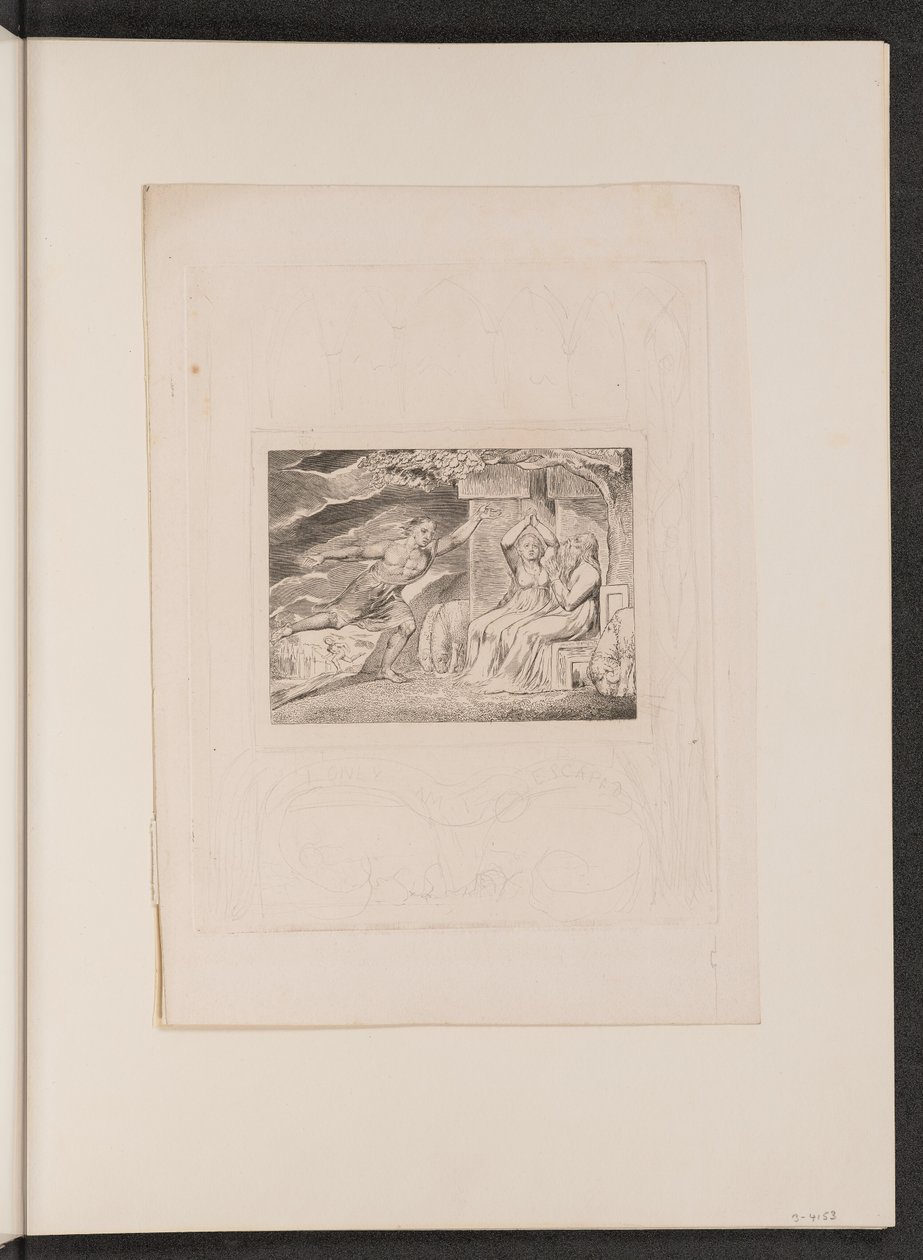 Die Boten berichten Hiob von seinen Unglücken von William Blake