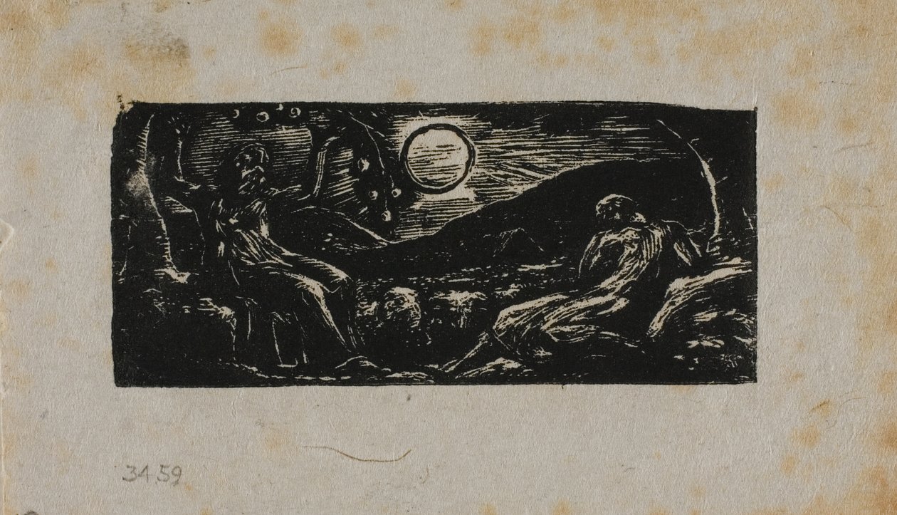 Thenot unter Obstbaum, aus Die Hirtengedichte von Virgil von William Blake