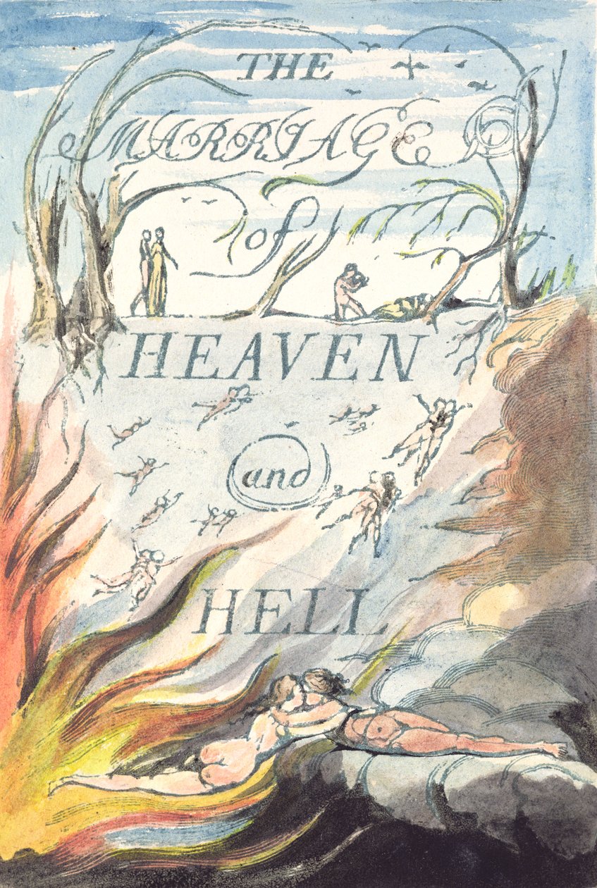 Titelseite, aus Die Hochzeit von Himmel und Hölle von William Blake