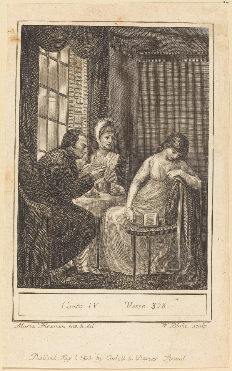 Canto IV, Vers 328 von William Blake after Mary Ann Flaxman