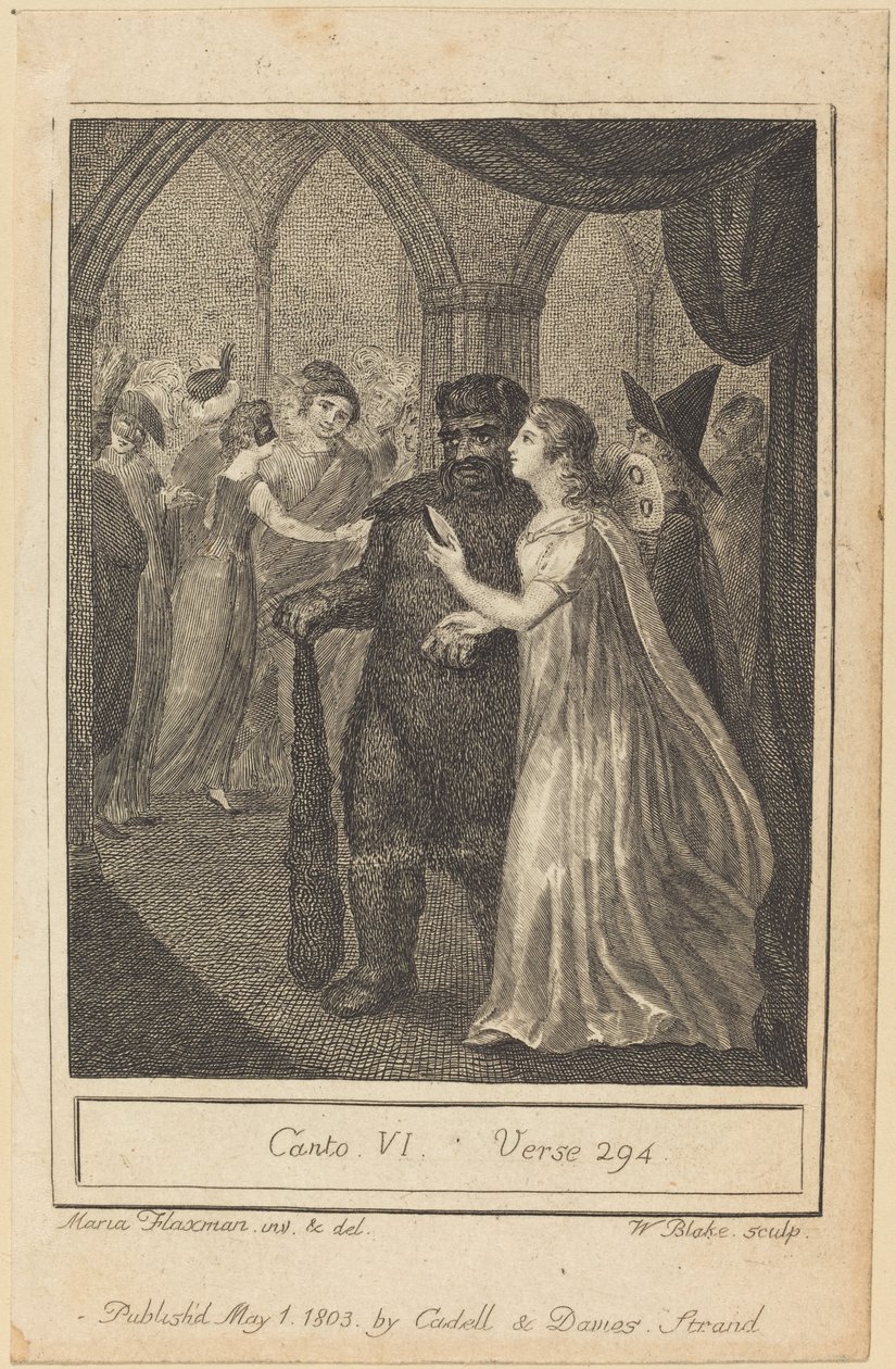 Gesang VI, Vers 294 von William Blake after Mary Ann Flaxman