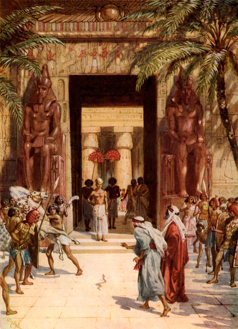 Moses und Aaron vor dem Pharao - Bibel von William Brassey Hole