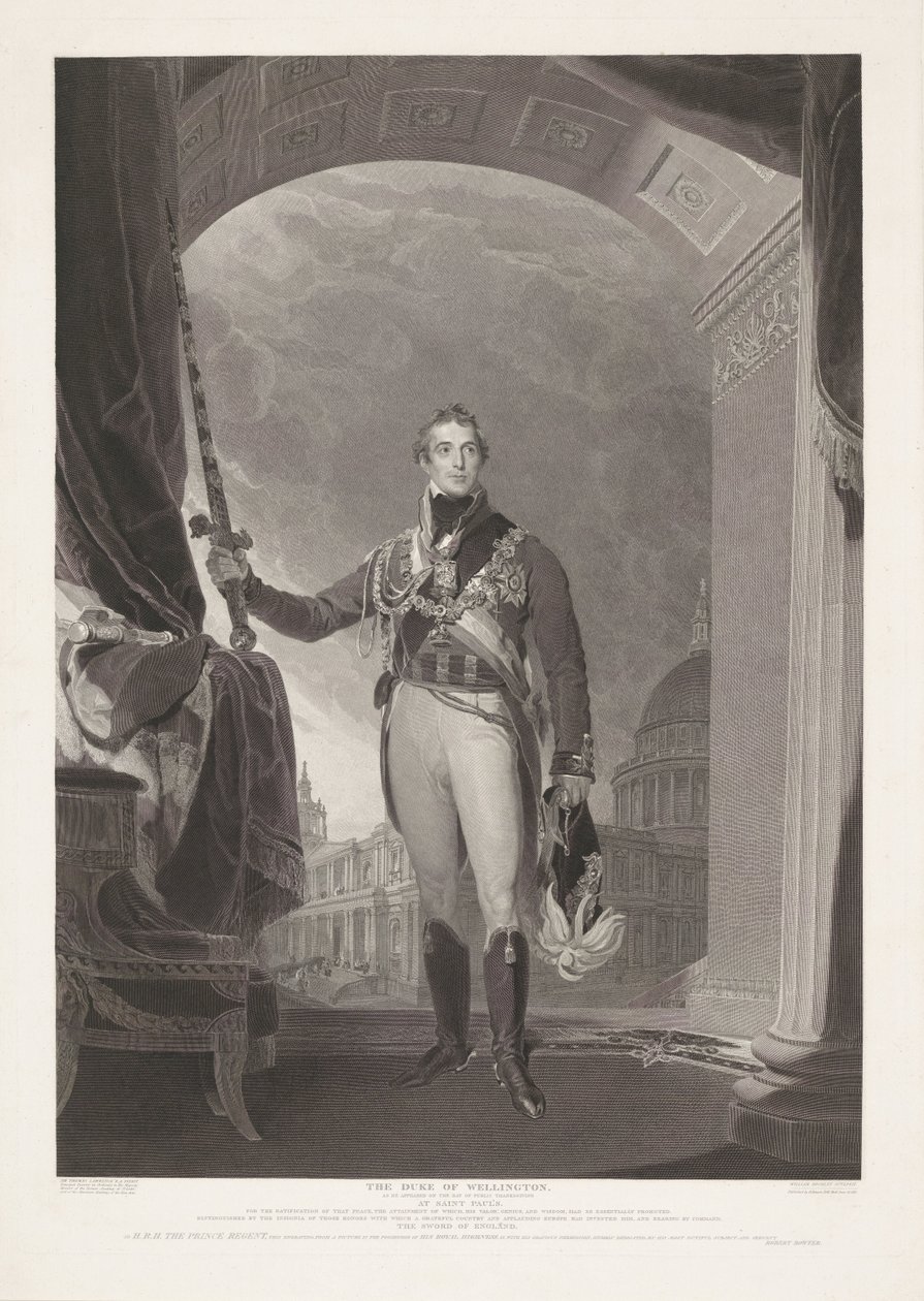 Porträt von Arthur Wellesley, Herzog von Wellington von William Bromley (I)