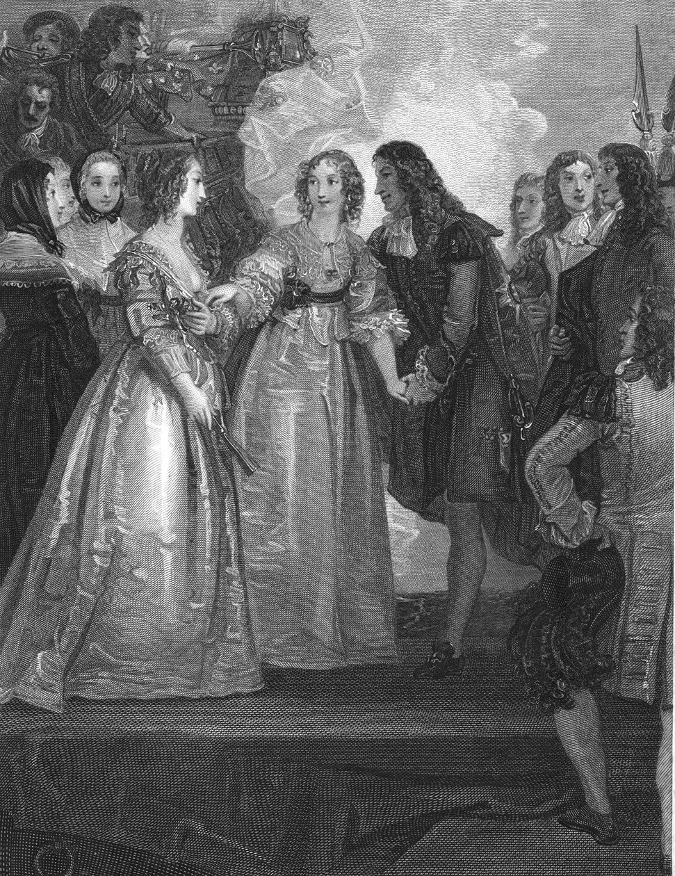 Karl II. empfängt die Herzogin von Orléans in Dover, 1670, 1804 von William Bromley