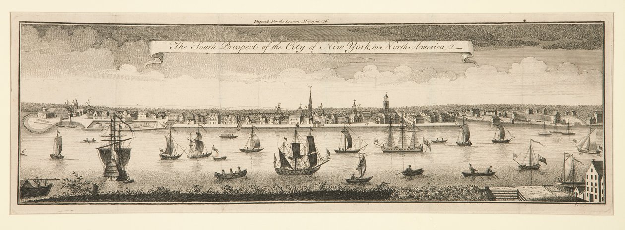 Die Südansicht der Stadt New York in Nordamerika von William Burgis