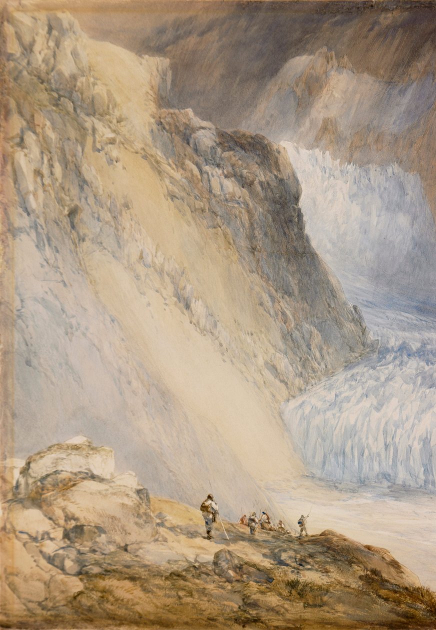 Gletscher du Rhone und der Galenstock, von der Furka-Passstraße von William Callow