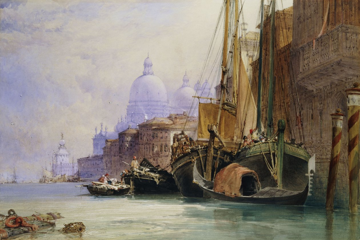 Santa Maria della Salute und der Canal Grande, Venedig von William Callow