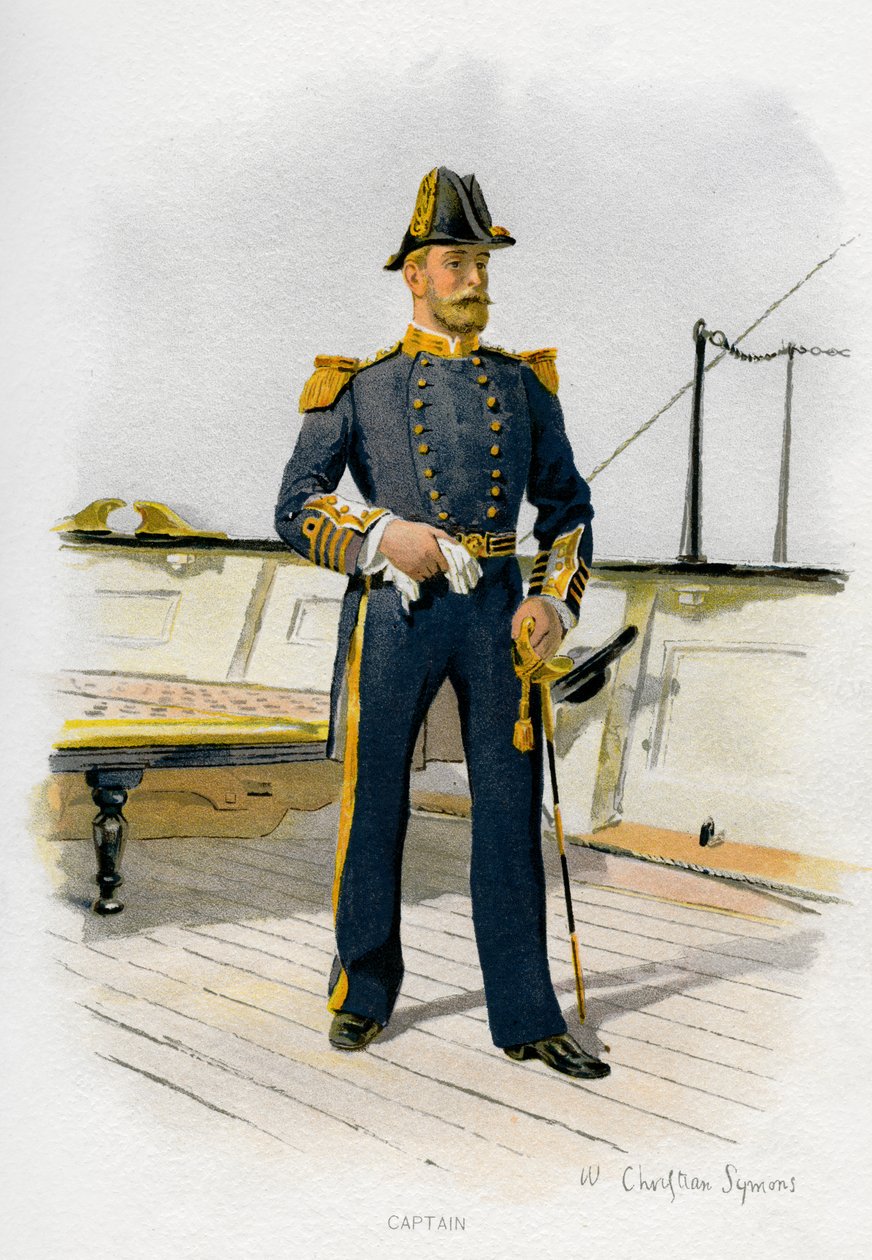 Kapitän der Royal Navy, um 1890-1893 von William Christian Symons