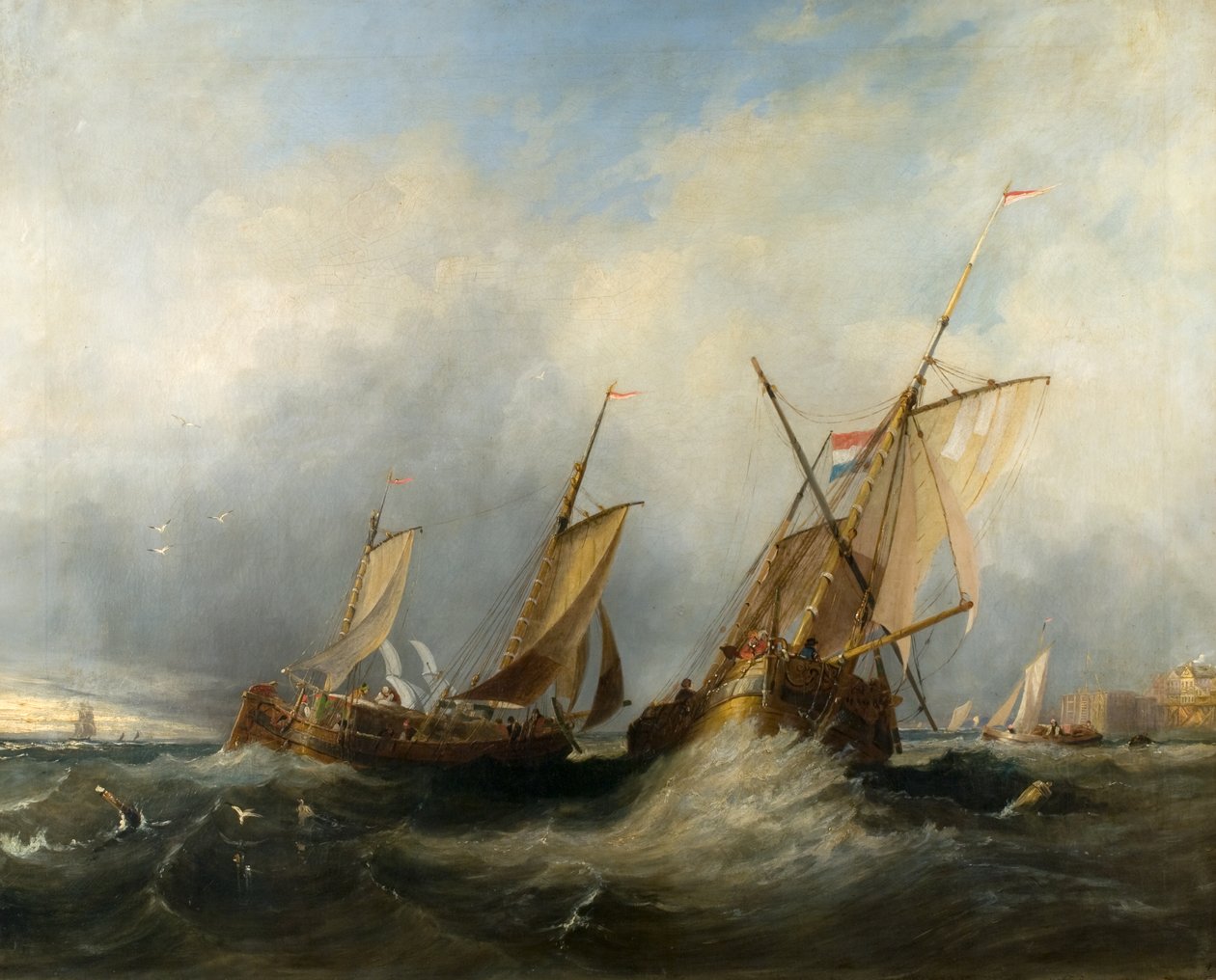 Niederländische Schiffe nehmen Brill ein von William Clarkson (attr. to) Stanfield